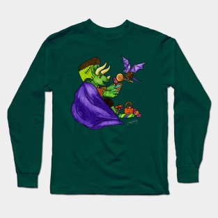 Halloween Triceratops Trick-or-Treat Long Sleeve T-Shirt